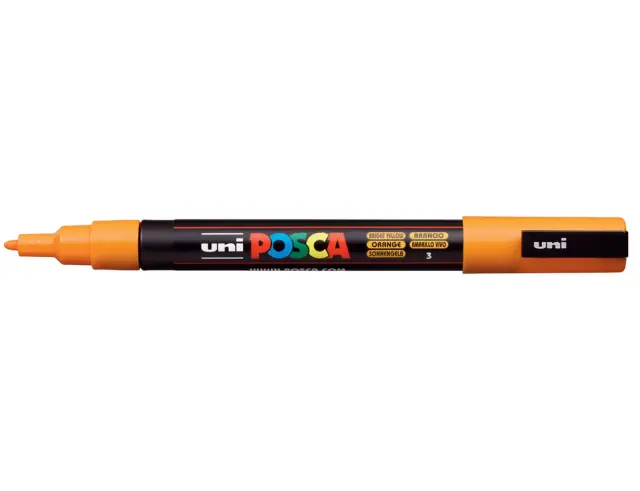 Μαρκαδόρος Σχεδίου Uni Posca PC-3M με πάχος μύτης 0.9-1.3mm - Bright YellowPC-3M(E) - KITP-ΦTN