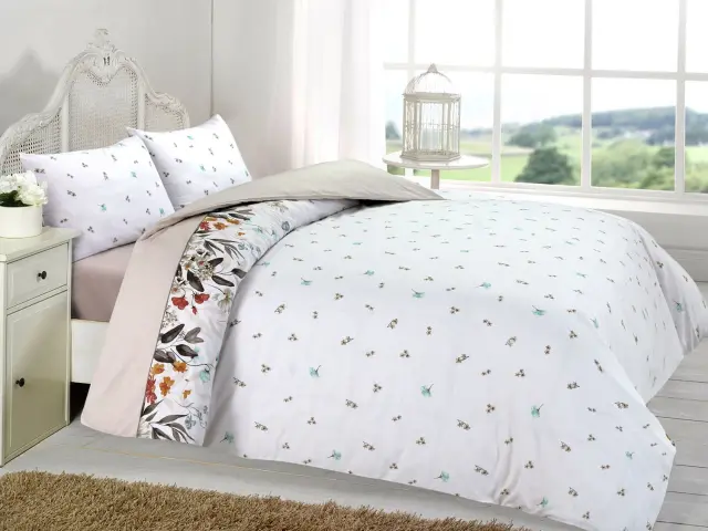 Σετ Πάπλωμα 160Χ240 Μονό Cotton Fresh Viopros Μελίσσα Λευκό