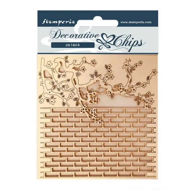 Chipboard Stamperia 14x14cm, Alice, Wall