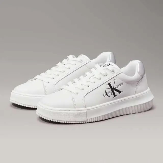 Calvin Klein - Γυναικεία Sneakers Chunky Cupsole Laceup Lth Ml Mtl YW0YW01476-0K9 Λευκό - 40 3