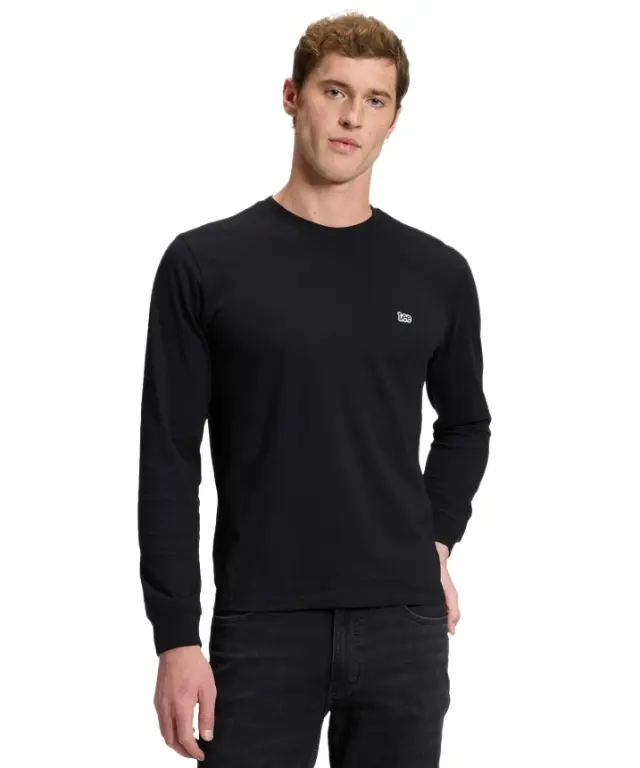 Lee Regular Long Sleeve Patch Logo Tee ανδρική μακρυμάνικη μπλούζα 112386435-1