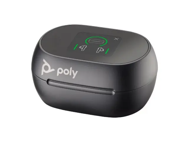 HP Poly Voyager Free 60+ UC M Carbon Black BT700 USB-C Adapter + Touchscreen Charge Case - PN (7Y8H0AA) 3