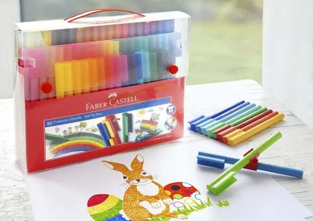 Fab-Castel- Connector Pens Carry case 80 pc 155579