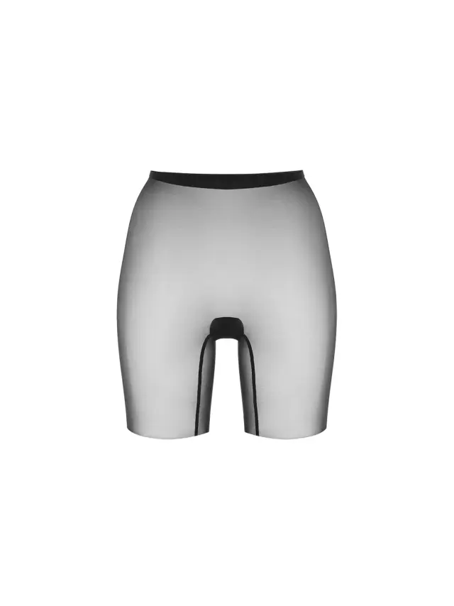 Simone Pérèle Essentiel Mesh Διάφανο Ψηλόμεσο Σλιπ Shorts Μαύρο 2