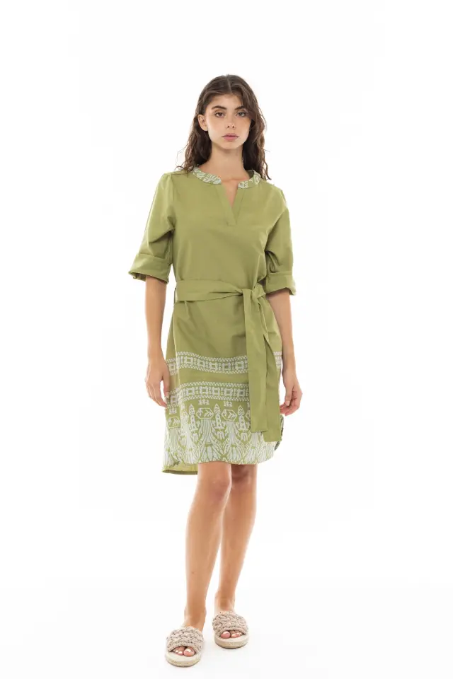 B328 - Type - BEACHWEAR EMBROIDERY GREEN