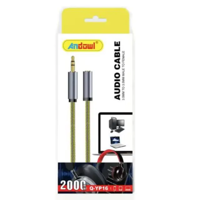 Andowl Καλώδιο Audio 3.5mm σε 3.5mm Αρσενικό Θηλυκό Q-YP16