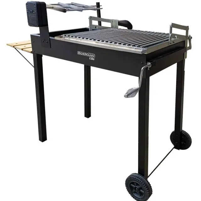 Bormann Elite BBQ1980 - Ψησταριά Ρυθμιζόμενη με Σούβλα Αντικριστού 55x41cm (080008)