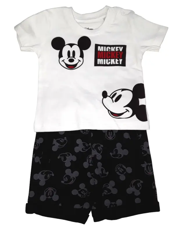 Μπλουζάκι με Σορτσάκι Mickey White 8010218 - 6 M (68cm)