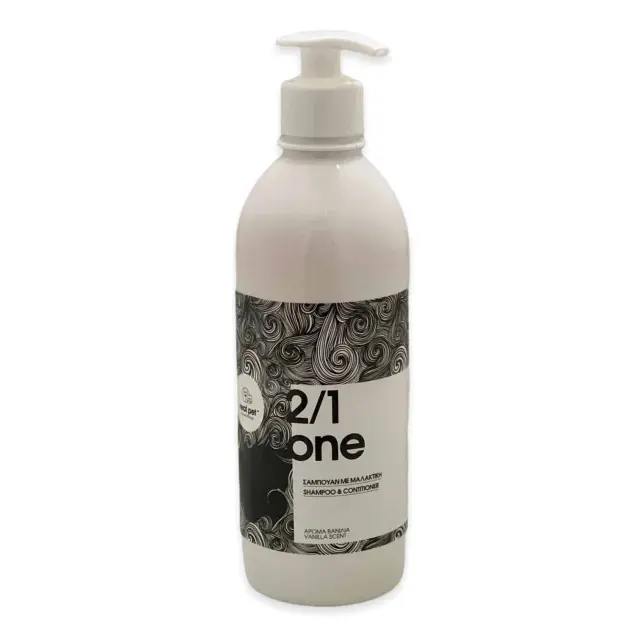 Real Pet Σαμπουάν 2/1 με conditioner & άρωμα βανίλια 500ml