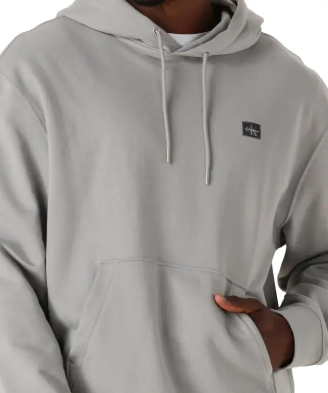 Calvin Klein - Φούτερ Cotton Terry Badge Hoodie LV04RC274G-RO2 Γκρι 3