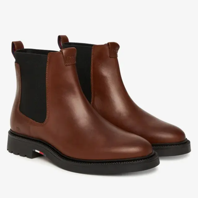 Ανδρικά Δερμάτινα Μποτάκια Tommy Hilfiger FM0FM05591-GVI Ταμπά Ταμπά - 42 2