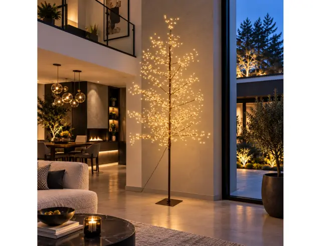 Διακοσμητικό δέντρο με 2115 φωτάκια LED, Χρονοδιακόπτη, Dimmer και ύψος 240cm - Θερμό Λευκό AX5393830