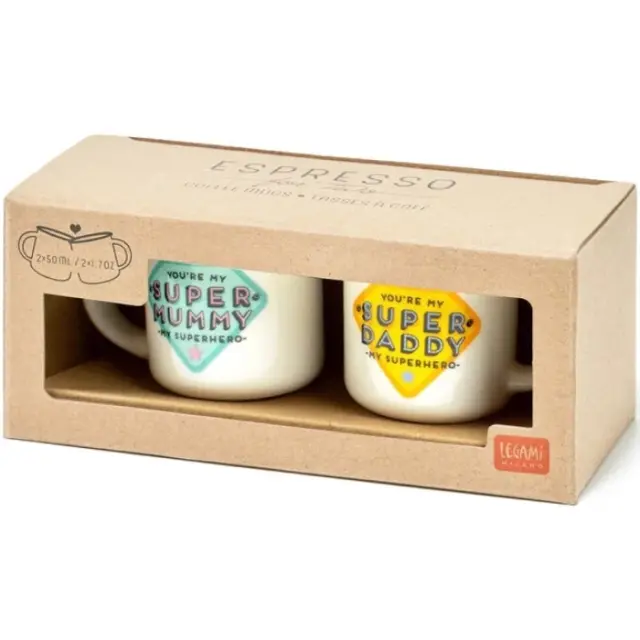 Legami® Set Espresso for Two Super Mummy- Super Daddy (MM0015) 3