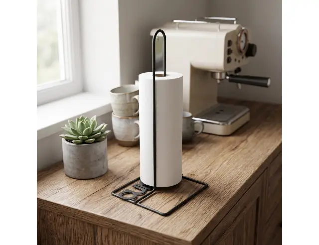 Βάση για Ρολό Κουζίνας Excellent Houseware με διαστάσεις 13x15.5x30cm - Μαύρο 170484550