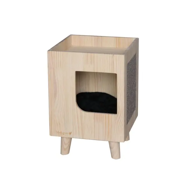 Vadigran Urban Cat Climber Shorty Ονυχοδρόμιο και Σπιτάκι για Γάτες 33×33×48cm 2