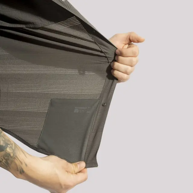 Pentagon Ripple Shirt Short-Πουκάμισο Κοντομάνικο για Τακτική-Καθημερινή Χρήση - 05MB-Midnight Blue-Σκούρο Μπλε 3