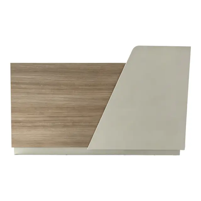 Γραφείο reception Stark pakoworld σε oak-μπεζ απόχρωση 180x60x105εκ 2