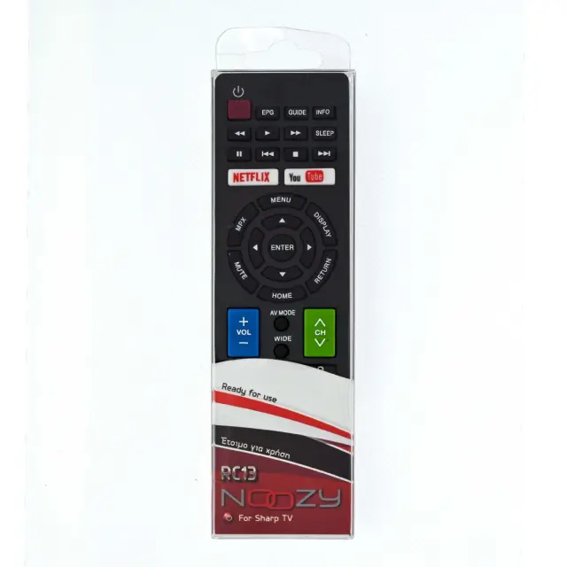 Τηλεχειριστήριο Noozy RC13 για Τηλεοράσεις Sharp Άμεσης Αντικατάστασης χωρίς Προγραμματισμό 2