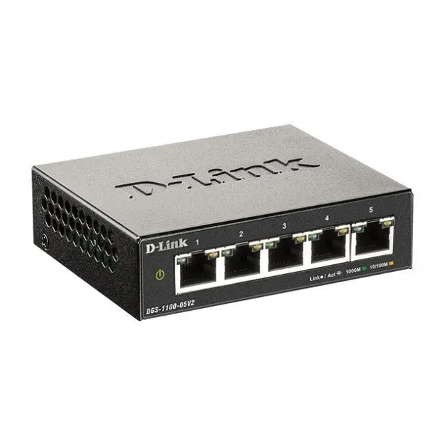 D-Link DGS-1100-05V2 Managed L2 Switch με 5 Θύρες Gigabit (1Gbps) Ethernet