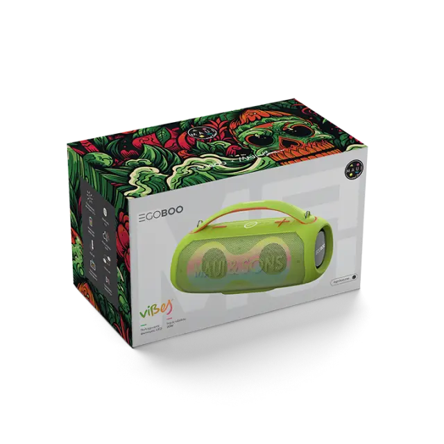 Egoboo X MAUI BT LED Speaker Vibes, Green (MUH65GRN) 3