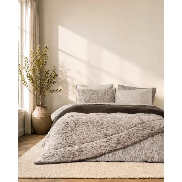 Nima Home Κουβέρτα/Πάπλωμα Ημίδιπλο 180x240 - Leone Γκρι, Μπεζ