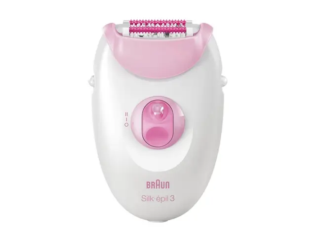 Αποτριχωτική Μηχανή Epilator Braun Silk Epil 3 SE3-031 με 2 ταχύτητες, κεφαλή ξυριστικής μηχανής και χτενάκι για τριμάρισμα - Pink SE3-031