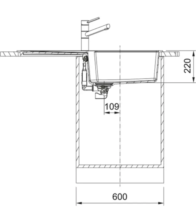ΝΕΡΟΧΥΤΗΣ ΕΝΘΕΤΟΣ FRANKE URBAN UBG 611-100 1000X500 GSC POLAR WHITE 3