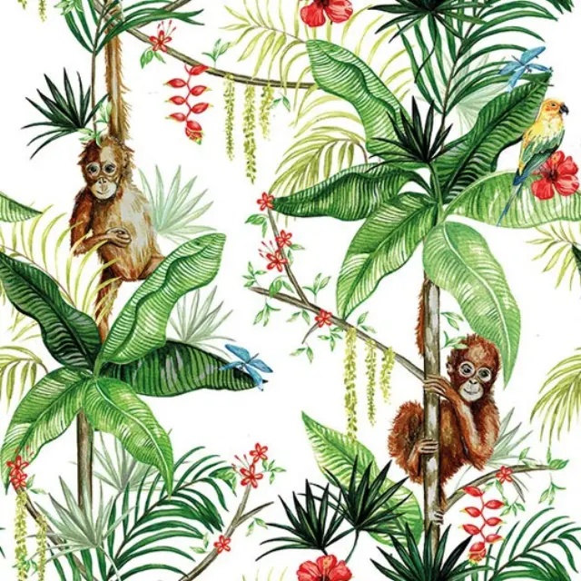Χαρτοπετσέτα για Decoupage, Orangutan White 1 τεμ.
