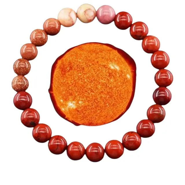Red Sun Ελαστικό Βραχιόλι με Χάντρες