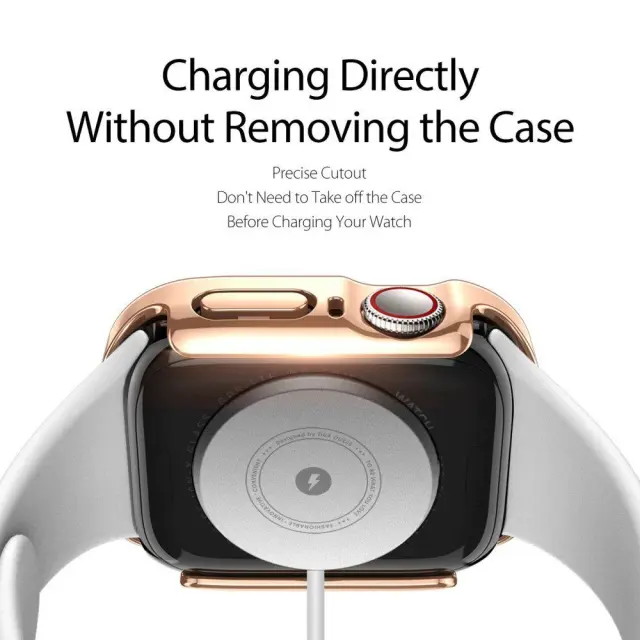 Dux Ducis® Electroplated Θήκη Με Τζαμάκι για Apple Watch Series 7/ 8/ 9 41mm - Rose Gold 2