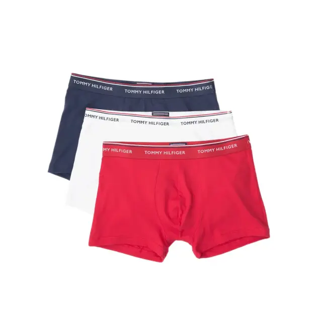 Tommy Hilfiger Ανδρικό Boxer Premium Essential Trunk - Τριπλό Πακέτο, Χρώμα Tango Κόκκινο