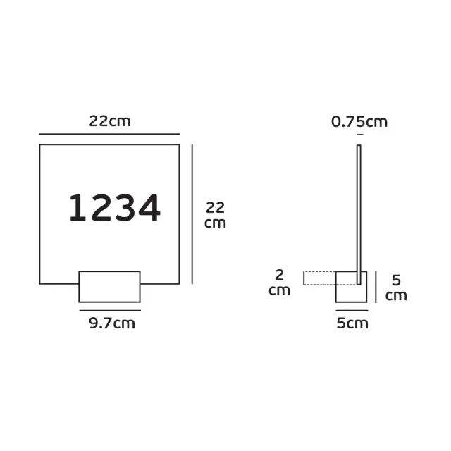 Sino 04246/MC Φωτιστικό HOTEL led νίκελ mat+plexiglass 6000k Nickel 2