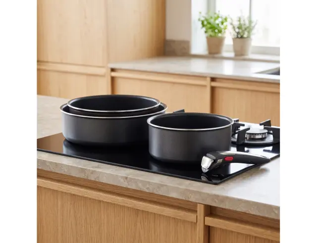 Σετ Μαγειρικά Σκεύη Tefal Ιngenio με αποσπώμενη λαβή και διαμέτρους 24cm και 20cm - 3 τεμάχια (2 σκεύη & λαβή) 06317