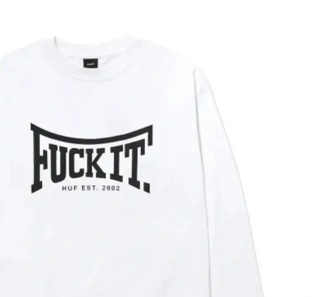 Huf Throwing Hands Long Sleeve T-Shirt Ανδρική Μακρυμάνικη Μπλούζα Cotton Regular Fit - White TS02287-WHITE - XL 3