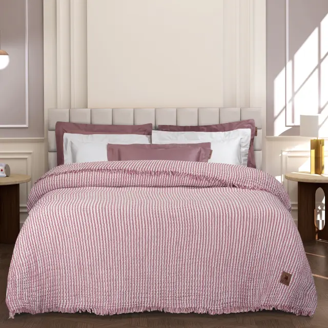 Κουβέρτα 220x240 Υπέρδιπλη Μουσελίνα Greenwich Polo Club 3466 Nude 100% βαμβακερό