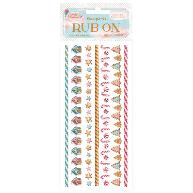 Χαλκομανίες (Rub-On) 10.16×21.6cm Stamperia, Candy Christmas, Borders