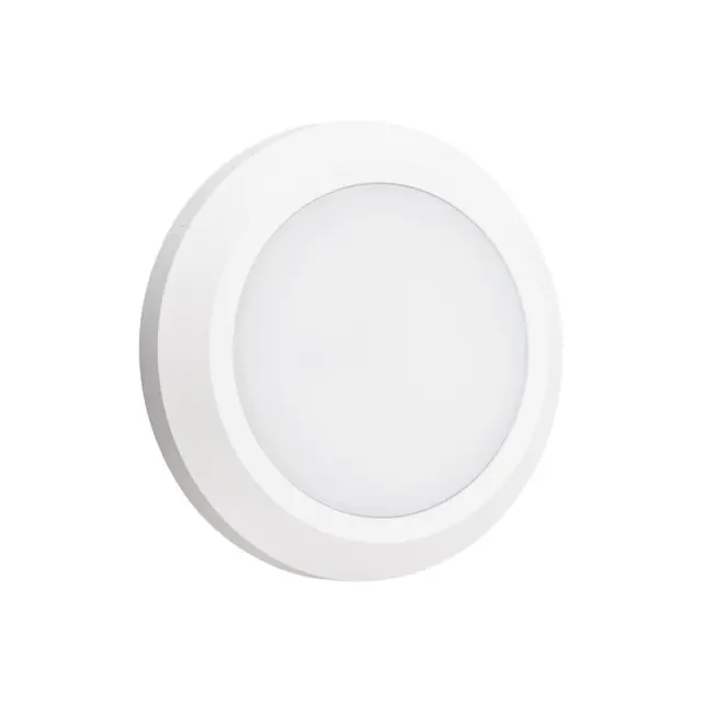 LED WALL ROUND LUMINAIRE WHITE 230V AC IP65 4W 3000K 310LM RA80 / SLIM01NW
