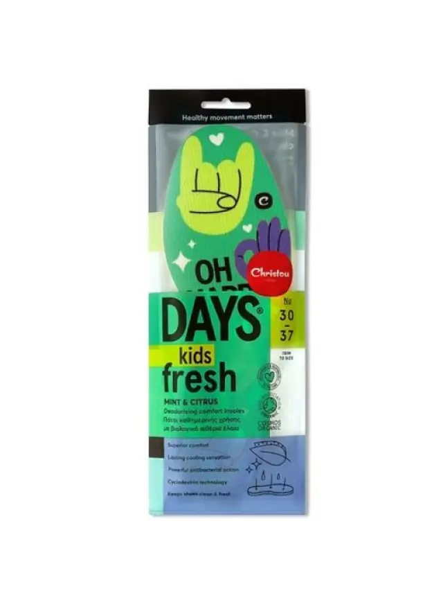 DAYS KIDS FRESH MINT & CITRUS OH HAPPY DAYS GREEN – ΠΑΤΟΙ ΚΑΘΗΜΕΡΙΝΗΣ ΧΡΗΣΗΣ ΜΕ ΒΙΟΛΟΓΙΚΑ ΑΙΘΕΡΙΑ ΕΛ ΠΡΑΣΙΝΟ 3