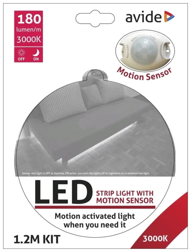 Avide LED Ταινία Αισθητήρα Φωτός Κρεβατιού 3W 3000K 15.001.0135