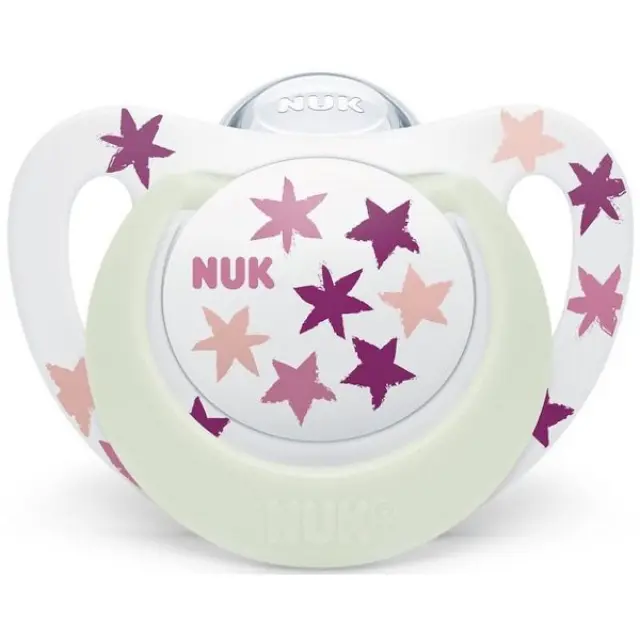 Nuk Star Νight Ορθοδοντική Πιπίλα Σιλικόνης με Θήκη 6-18m , 1τεμ Αστεράκια Μπλε 2