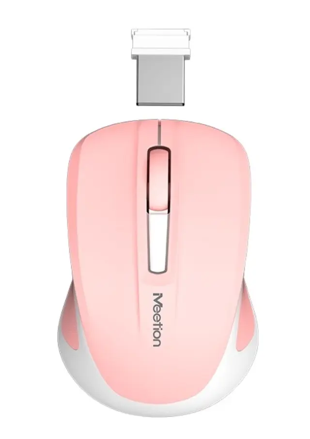 Meetion Silent Mini 2.4G Οπτικό Ασύρματο Ποντίκι (Ροζ) 17.001.0031