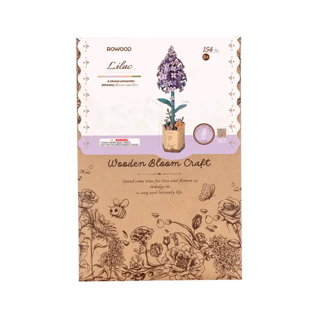 Robotime Wooden Bloom Craft Lilac TW021 3