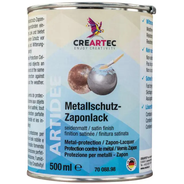 Creartec Βερνίκι Μετάλλου Κοσμημάτων Σατινέ - 500ml