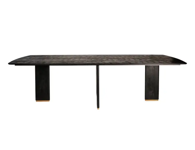 Τραπεζαρία Liber PTMD Luxury Living από Ξύλο Mango, με διαστάσεις 240x100x77cm - Black - Δεν περιλαμβάνονται οι καρέκλες
