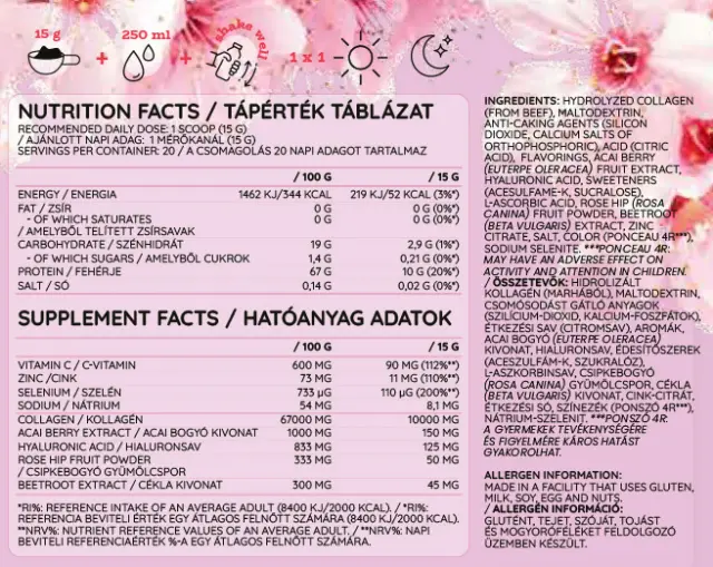 Nutriversum Collagen Heaven Cherry Blossom, 300 g 2