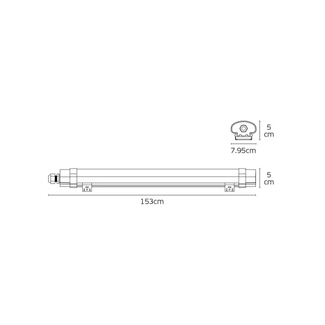 Γραμμικό Φωτιστικό LED 45W 6000K IP65 Λευκό – Pilo VK/02239/D Άσπρο 3
