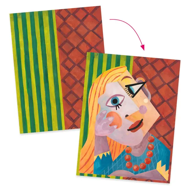 Djeco Inspired by Picasso- Κολάζ Κυβισμός Πορτραίτα (4+ ετών) 09386 3
