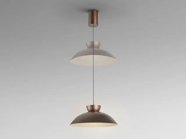 Κρεμαστό Φωτιστικό Μονόφωτο Dark Bronze LED 1500lm 3000K Ρυθμιζόμενο Ύψος Καφέ 2