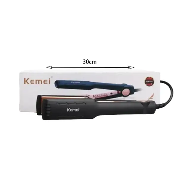 Kemei KM-470 Ισιωτική μαλλιών με φαρδιές πλάκες - Hair straightener 560078 3