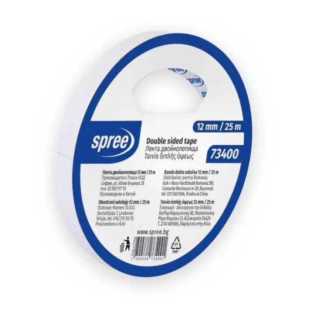 Spree Ταινία Διπλής Όψης 12mmx25m (73400)